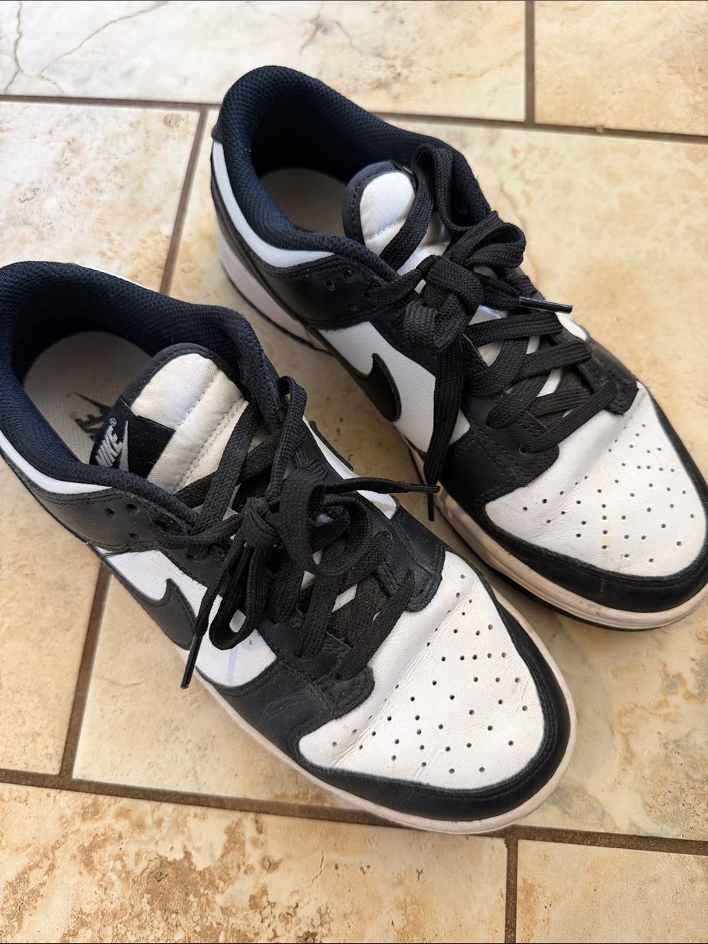 Nike Black & White Low-Top Sneakers with Swoosh